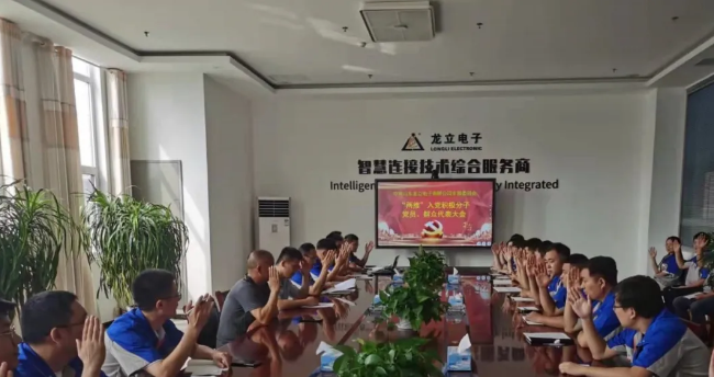 山東龍立黨支部召開入黨員工及群眾代表大會(圖1)